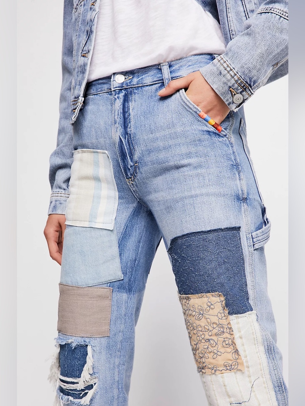 We The Free Mellow Patched Boyfriend Jeans